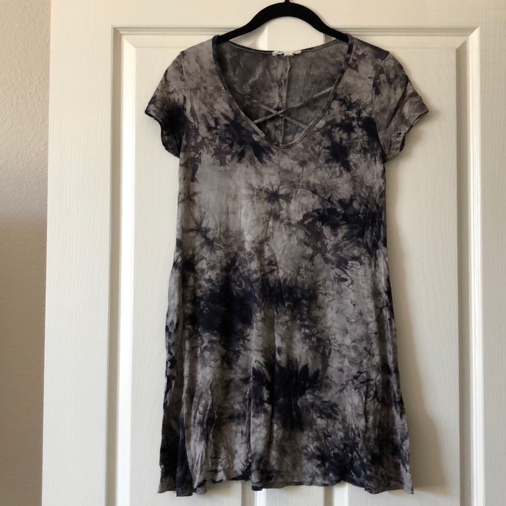 Short sleeve tie-dye dress/tunic